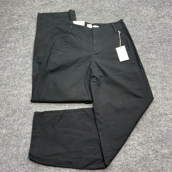 a new day Pants - A New Day Womens Black High Rise Straight Leg Stretch Pants Size 4R 018 04 7884